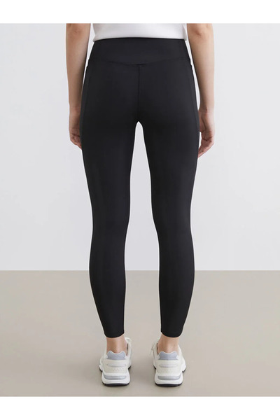 LC Waikiki Black High Waist Pocketed Women's Sports Leggings
