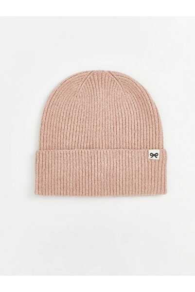 LC Waikiki Pink Bow Embroidered Women's Knitwear Beanie
