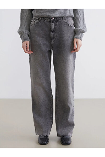 LC Waikiki Gray Straight Fit Women's Jean Trousers