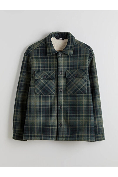 LC Waikiki Green Comfortable Fit Long Sleeve Men's Shirt Jacket