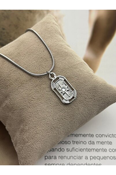 roshel Tarnish Resistant Steel Star Necklace with Zircon Silver Color Women's...