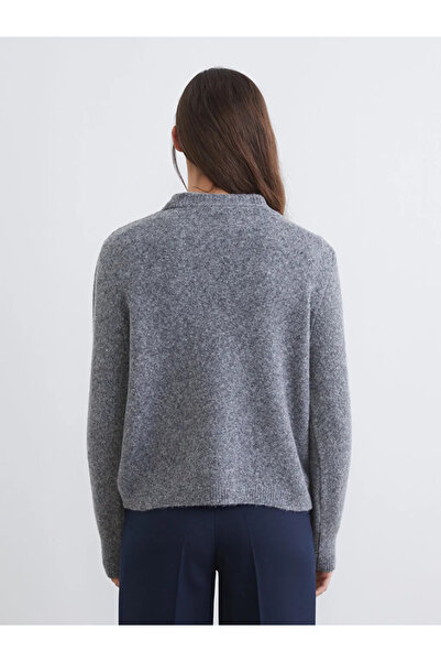 LC Waikiki Gray Crew Neck Women's Knitwear Sweater