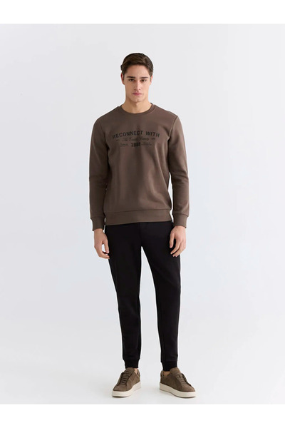 LC Waikiki Μαύρο ανδρικό παντελόνι Jogger Standard Fit
