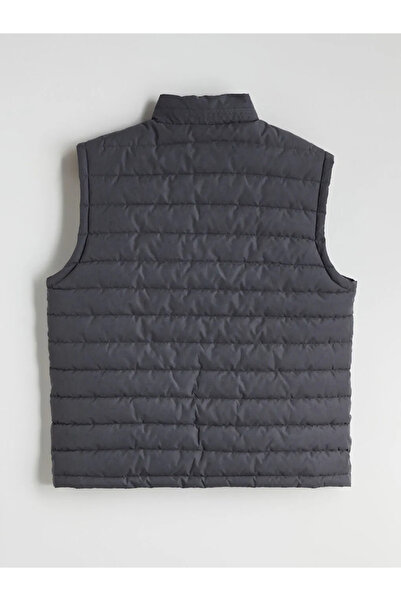 LC Waikiki Anthracite Standard Fit Stand Collar Men's Puffer Vest