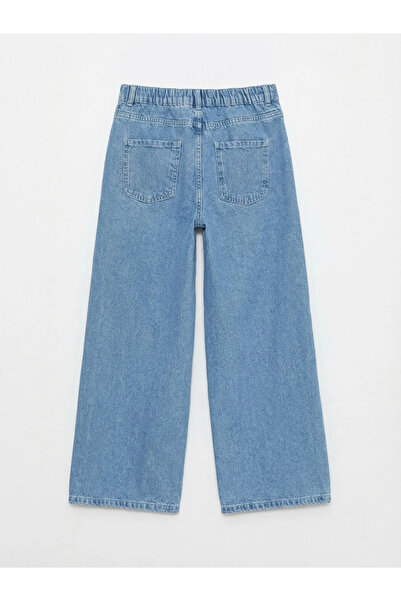 LC Waikiki Blue Wideleg Girl's Jean Trousers