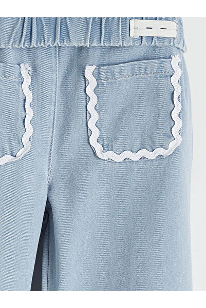 LC Waikiki Blue Elastic Waist Girls' Jeans