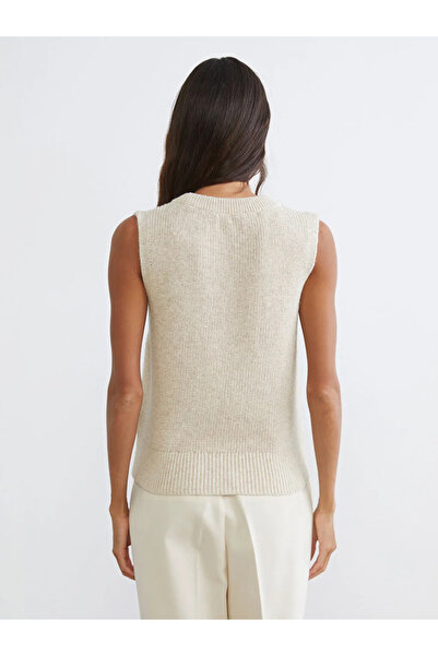 LC Waikiki Beige Crew Neck Women's Knitwear Sweater