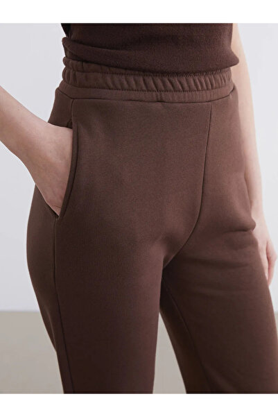 LC Waikiki Brown Women's Jogger Sweatpants with Elastic Waist