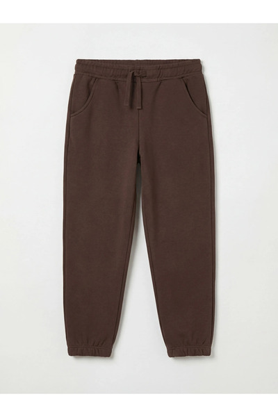 LC Waikiki Beige Crew Neck Boys' Sweatshirt and Sweatpants