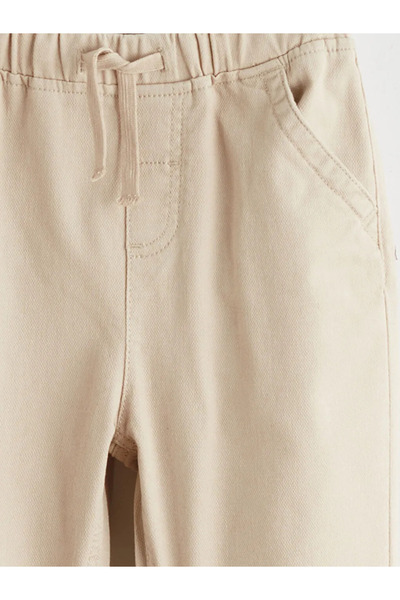 LC Waikiki Pantaloni bej pentru băiat cu talie elastică