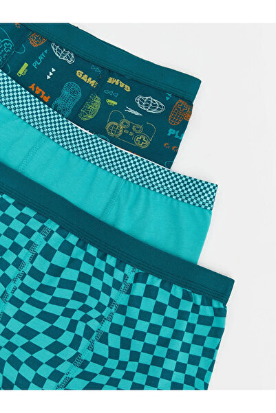 LC Waikiki Boxeri pentru băieți cu imprimeu verde, pachet de 3