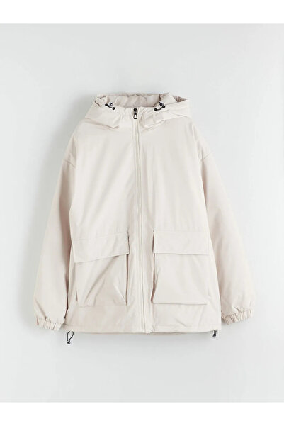 LC Waikiki معطف كاكي بول كولد بغطاء رأس سميك قابل للنفخ للرجال