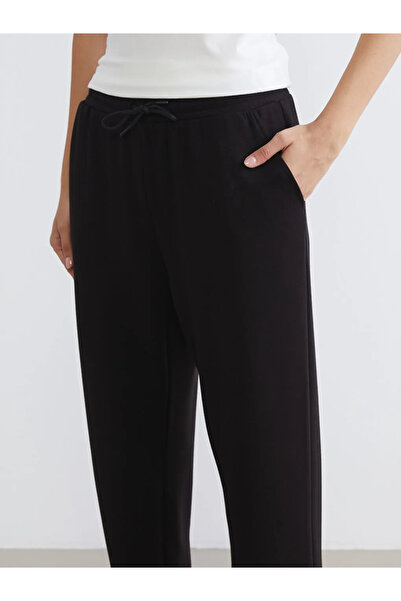 LC Waikiki Black Soft Touch Women's Jogger Sweatpants