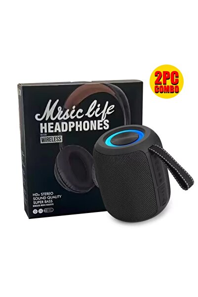 Zen Store مجموعة الصوت اللاسلكية AKZ18+W33 - سماعات رأس ومكبر صوت صغير (مجموع...