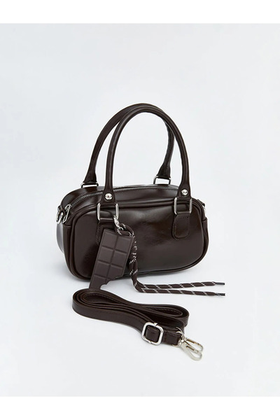 LC Waikiki Brown accessory detailed women's shoulder bag