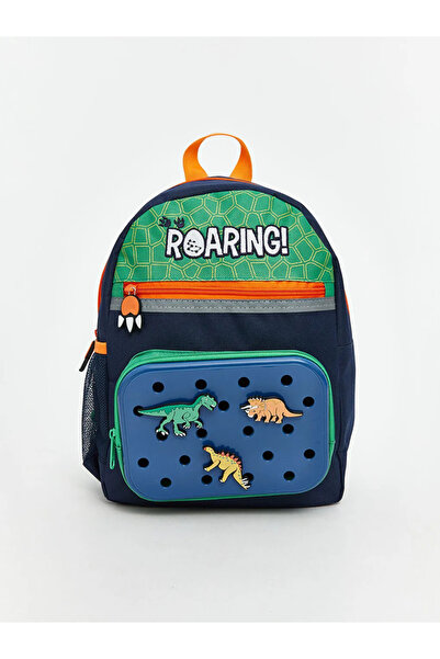 LC Waikiki Navy Blue Dinosaur Printed Boy's School Bag