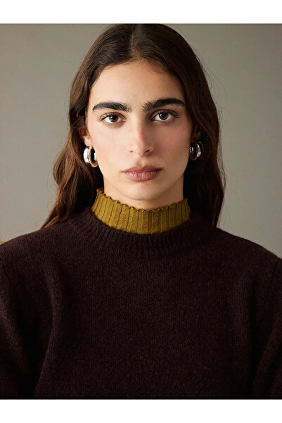 LC Waikiki Brown Crew Neck Women's Knitwear Sweater