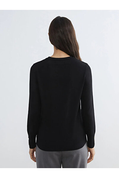 LC Waikiki Black Crew Neck Women's Knitwear Sweater