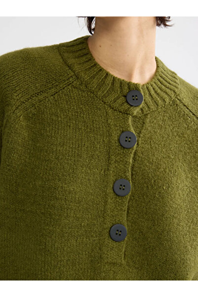 LC Waikiki Green Crew Neck Women's Knitwear Sweater