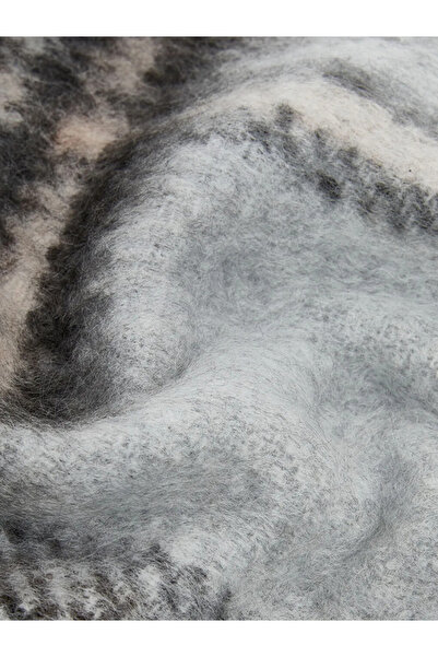 LC Waikiki Pink Tassel Detailed Plaid Patterned Women's Scarf