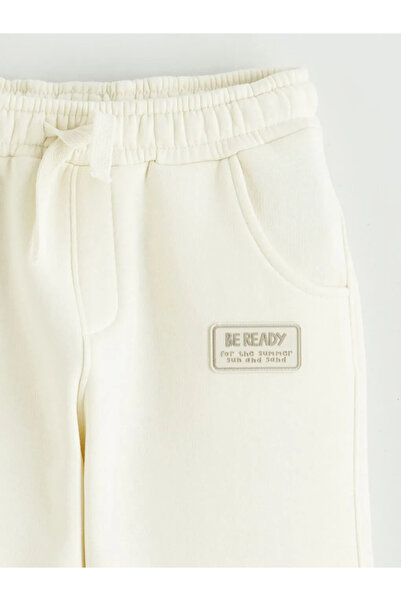 LC Waikiki Pantaloni de trening groși pentru băieți, brodați, bej