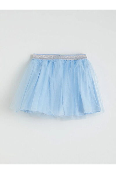 LC Waikiki Ecru elsa Printed girl's t-shirt and tutu skirt