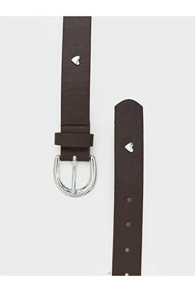 LC Waikiki حزام بناتي ذو مظهر جلدي بني