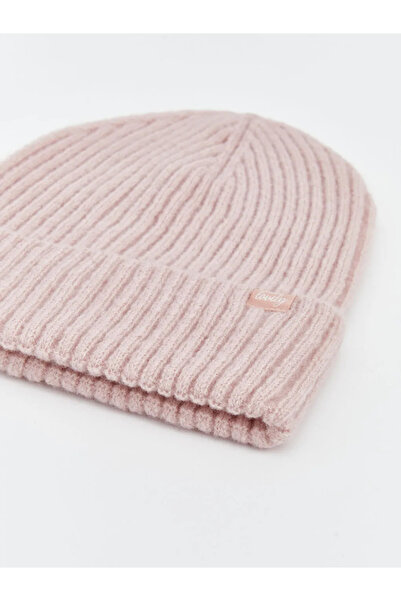LC Waikiki Pink Embroidered Women's Knitwear Beanie
