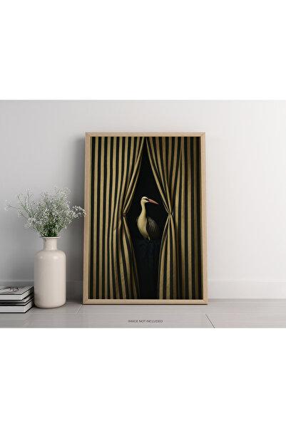 ARTCASTLE Wooden Framed Single Painting Surreal Bird Painting