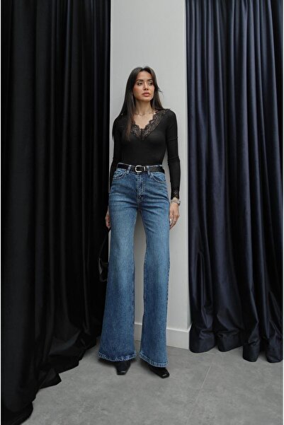 Havoş Blue Luske Spanish Flare Jeans