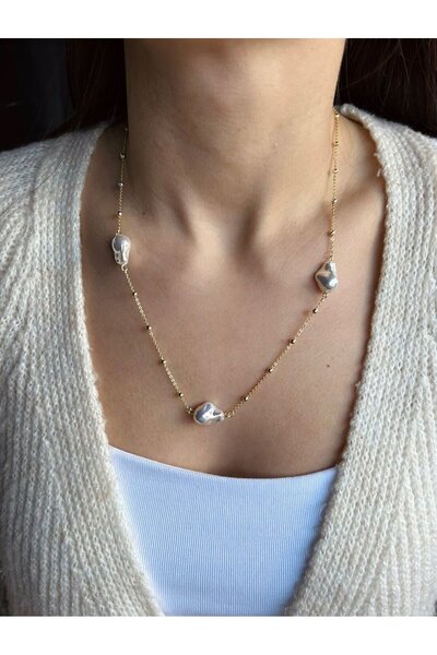 nunu takı قلادة مزينة بحجر اللؤلؤ