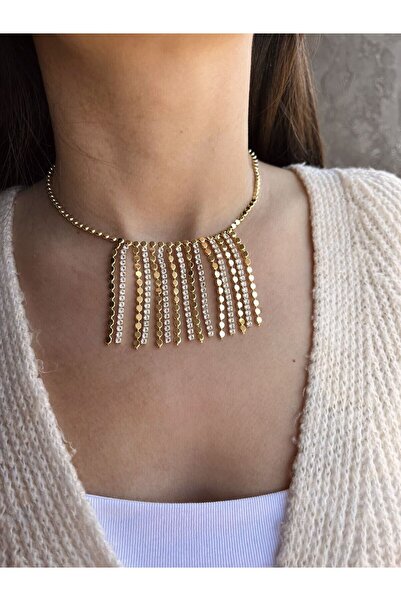 nunu takı قلادة تشاوشي سو يولي مرصعة بالأحجار