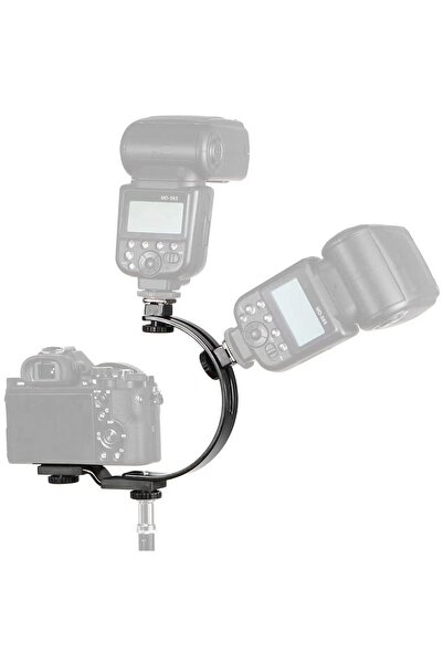 AZT Tüm Dslr Ve Aynasız Makineler Için Çok Fonksiyonlu C-shape Bracket Holder
