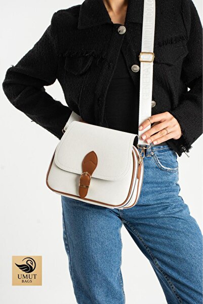 H&D COLLECTİON Navy Blue 4-Pocket Covered Column Strap Zipper and Snap Closur...