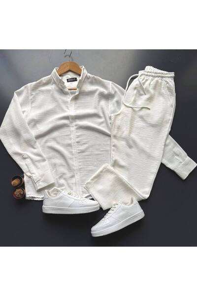 giyimadam16 Men's Linen Shirt Pants Set