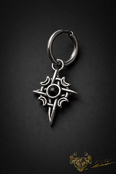 depozoom 316L Cerrahi Çelik Gotik Halka Punk Küpe Unisex Clicker Küpe 1 adet