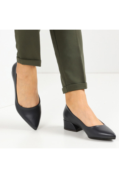 apelles Shoes Women's Pointed Toe Casual Heeled Shoes 5 cm