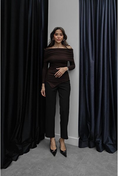 Havoş Black Cigarette High Waist Pants