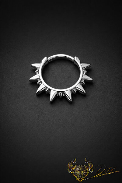 depozoom 316L Cerrahi Çelik Gotik Halka Punk Küpe Unisex Clicker Küpe 1 adet