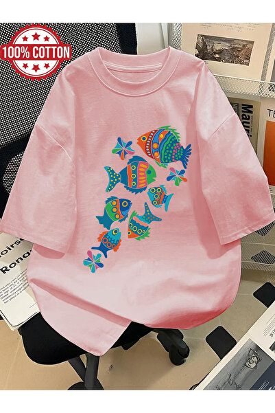 ELAN WEAR Μπλουζάκι BALIK με στάμπα Oversize για Γυναίκες/Άνδρες Unisex Λευκό