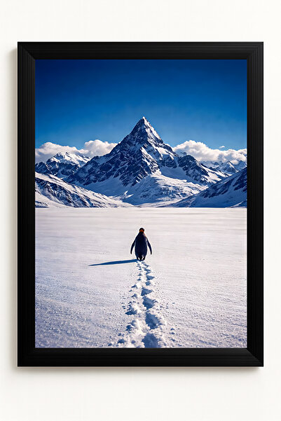 Koi Art Design Siyah Çerçeveli Tek Parça Penguen Nihilist Temalı Yüksek Kalit...