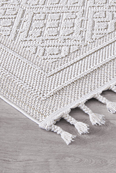SİMEREV HALI HOME CONSEPT Bukle Sisal İnce Dokuma Halı Hav Vermeyen Salon Çoc...