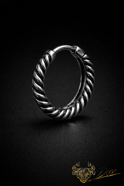 depozoom 316L Cerrahi Çelik Gotik Halka Punk Küpe Unisex Clicker Küpe 1 adet
