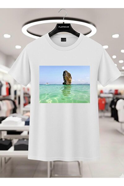 playwear تي شيرت PLAY WEAR للجنسين بقصة فضفاضة مطبوع عليه ITALY V13 برقبة دائرية