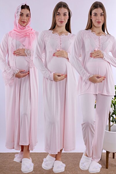 ByLohusa Pink Hijab Maternity Set