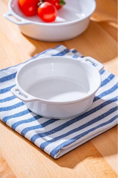 şirineşyalarım Porcelain Round Deep Medium Size Appetizer Plate with Handle 1...