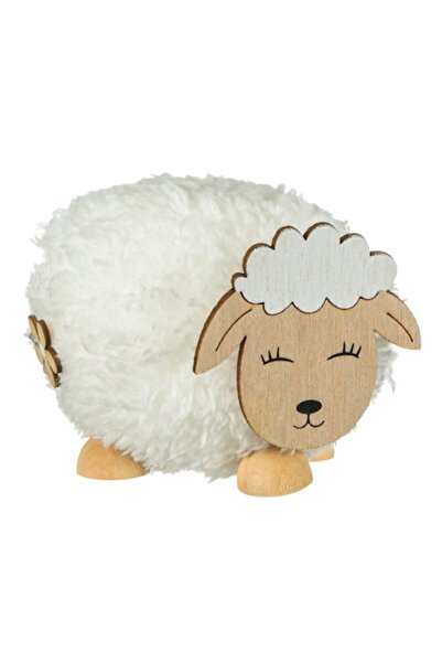 SHOPIENS Wooden Table Decoration for Easter - Sheep Model with Imitation Whit...