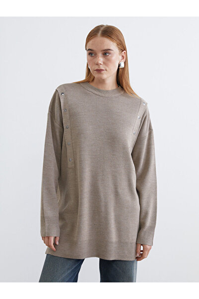 LC Waikiki Γυναικείο πλεκτό τούνικ με λαιμόκοψη Özmarka New Season