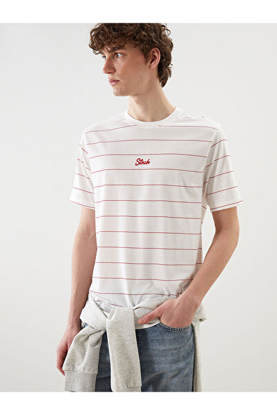 LC Waikiki Tricou pentru bărbați Özmarka New Season guler rotund Striped bumb...