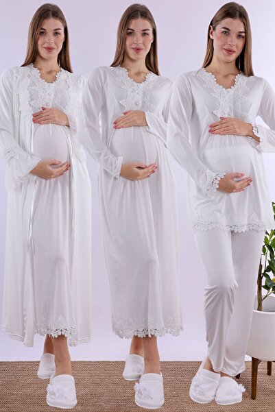 ByLohusa Ecru Maternity Maternity Set